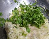 A picture of step 4 of Sabudana potato vada.