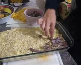 Foto del paso 5 de la receta: Pizza masa de coliflor con cerdo, piña, palmitos y queso