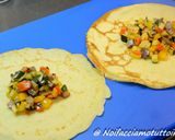 Foto del passaggio 4 della ricetta Fagottini di crespelle alle verdure su besciamella alla latterie e coppa croccante