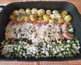Foto del paso 10 de la receta: Salchichas o Longanizas Frescas de Pollo con Papas y Calabacín en Salsa al Roquefort