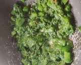 A picture of step 1 of Hara bhara masala with homemade pav.