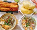 Hình bước làm 4 của món Cháo hến sườn non