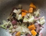 A picture of step 1 of Drumsticks Pumpkin cabbage Curry.