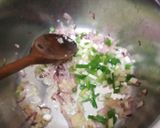 A picture of step 2 of Matoke (Vegetables incorporated).