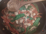 Butter chicken and Vegetable Noodles