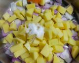 A picture of step 2 of Spring Onion and Potato Subzi.