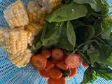Sayur bayam bening Jagung manis