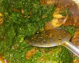 A picture of step 5 of Palak chicken.