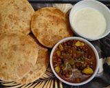A picture of step 7 of Radhaballavi Poori.