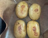 A picture of step 1 of Stuffed Baked Potatoes with TVP and Mushrooms.