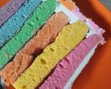 Foto langkah ke 9 dari resep Rainbow Birthday Cake.