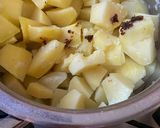 Sült liba máj zsíros krumplival, almás lila káposztával és Sütő tökkel :) Márton nap újra recept fázis 3 fotója
