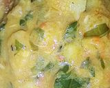 A picture of step 4 of Porridge yam With smoke fish.