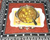 A picture of step 2 of Rasedaar Arbi /calocasia curry.