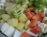 A picture of step 3 of Mix vegetable with Cream.
