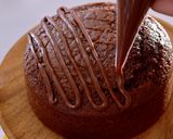 A picture of step 7 of Easy Chocolate Cake, moist and light-textured.