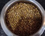 A picture of step 1 of Green moong ki sabji.