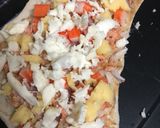 รูปขั้นตอนการทำที่ 5 ของ พิซซ่าแซลม่อนซอสขาว🍕🍣🧀