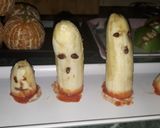 A picture of step 3 of Haloween party snacks.