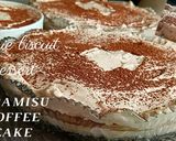 A picture of step 6 of Tiramisu Coffee Cake | No-Bake Cake | Marie biscuit Dessert.
