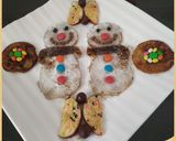A picture of step 5 of Snowman Apple Pancakes.