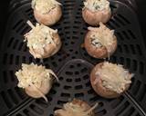 Dinner for 2 date night Grilled steak, wt (grilled banana)stuffed spinach mushrooms and fries recipe step 5 photo