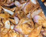 A picture of step 1 of Simple onion fry with mutton masala powder.