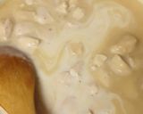 A picture of step 4 of Black and "white" spaghetti.