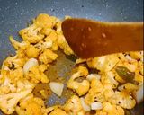A picture of step 3 of Kobichi Rassa Bhaji (Maharashtrian cauliflower curry).