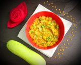 A picture of step 4 of Dudhi chana dal sabji.