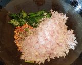 A picture of step 3 of Sorakka/ Lauki/ Bottlegourd kootu.