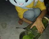 Foto langkah ke 2 dari resep Nasi uduk hijau rice cooker.