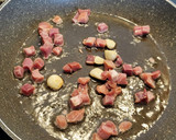Foto del paso 3 de la receta: Risotto de champiñones con jamón y huevo