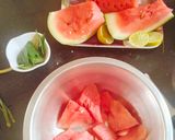A picture of step 1 of Watermelon mojito.