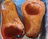 A picture of step 1 of Roasted Butternut Squash Soup.
