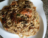 A picture of step 6 of Simple Spaghetti and bean.