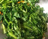 蒜炒山茼蒿的食譜步驟3照片
