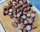 Une image de l'étape 3 de Rougail saucisses.
