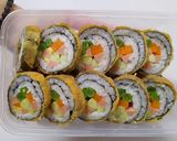 Hình bước làm 3 của món Kimbap chiên xù