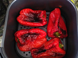 Pimientos rojos asados en freidora de aire