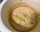 A picture of step 9 of Banana, Mascarpone, and Plum Sugar Fondant Cake.