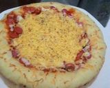 Foto langkah ke 9 dari resep Pizza no knead bread (tanpa ulen/tanpa telur) 1x proofing.