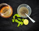 A picture of step 1 of Weightloss Chia Seed water/ Detox Morning Drink.