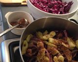 A picture of step 5 of Roast Duck with Braised Red Cabbage and Bread Sauce.