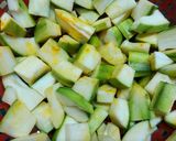 A picture of step 1 of Gur Aam or Jagerry Mango Pickle.