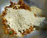 A picture of step 3 of Jhunka (Maharashtrian Zunka).
