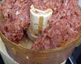 A picture of step 1 of Seekh kabab masala.