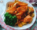 糖醋鮭魚杏鮑菇★不用糖，果醋調味低醣家常菜的食譜步驟5照片