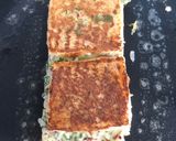 A picture of step 6 of Cheese Chicken Salami Omelette Sandwich.