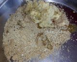 A picture of step 2 of Peanuts oats ladoo.
